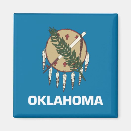 Oklahoma staatsvlag magneet (Voorkant)