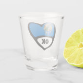 Oklahoma staatsvlag op het hart, oké bril shot glas (Achterkant)
