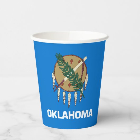 Oklahoma Staatsvlag Papieren Bekers (Links)