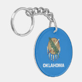 Oklahoma Staatsvlag Sleutelhanger (Voorkant Links)