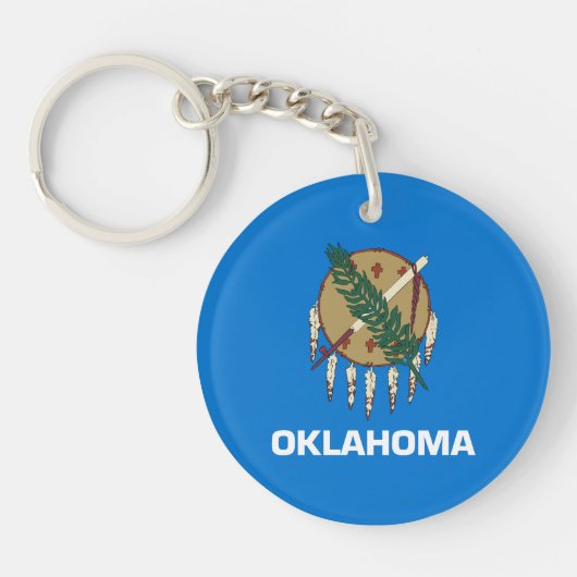 Oklahoma Staatsvlag Sleutelhanger (Voorkant)