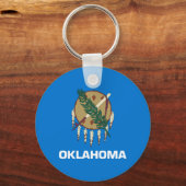 Oklahoma Staatsvlag Sleutelhanger (Achterkant)