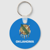 Oklahoma Staatsvlag Sleutelhanger (Achterkant)