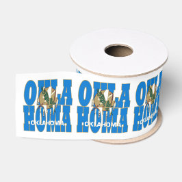 Oklahoma staatsvlag typografie ontwerp grosgrain lint