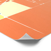 Oklahoma stad kleurrijke kaart retro  USA Poster (Hoek)