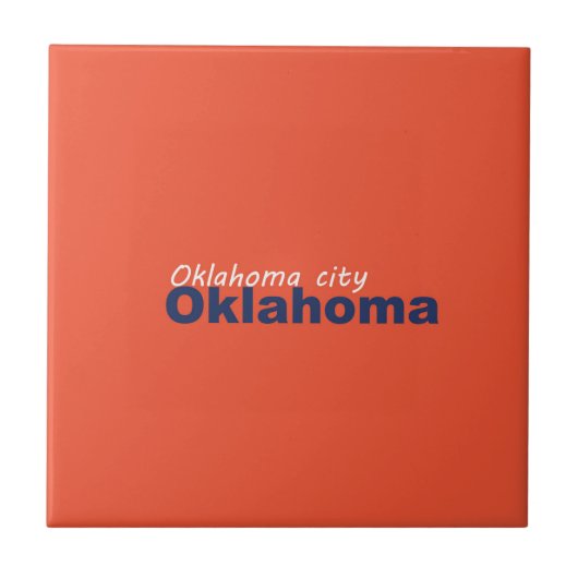 Oklahoma stad Oklahoma keramische tegel Tegeltje (Voorkant)