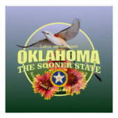 Oklahoma State Bird & Flower Perfect Poster (Voorkant)
