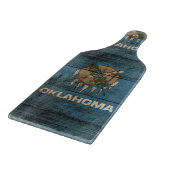 Oklahoma State Flag op Old Wood Grain Snijplank (Hoek)