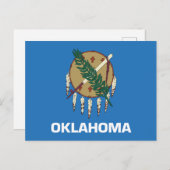 Oklahoma State Flag Osage Shield Peace Pipe Briefkaart (Voorkant / Achterkant)