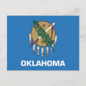 Oklahoma State Flag Osage Shield Peace Pipe Briefkaart (Voorkant)