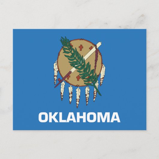 Oklahoma State Flag Osage Shield Peace Pipe Briefkaart (Voorkant)