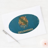 Oklahoma State Flag .png Ovale Sticker (Envelop)