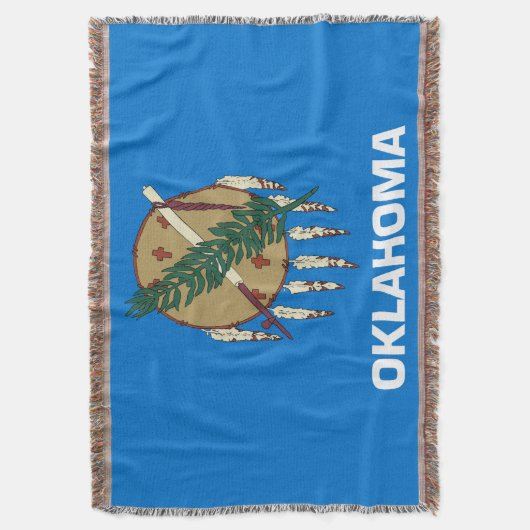 Oklahoma State Flag Print Patriottisch Deken (Voorkant Verticaal)