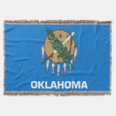 Oklahoma State Flag Print Patriottisch Deken (Voorkant)