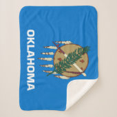 Oklahoma State Flag Print Patriottisch Sherpa Deken (Voorkant)