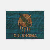 Oklahoma State Flag  Wood Carved Fleece Deken (Voorkant (Horizontaal))