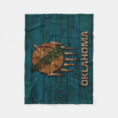 Oklahoma State Flag Wood Carved Fleece Deken (Voorkant)