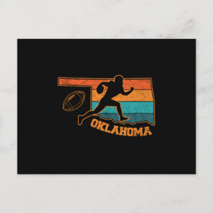 Oklahoma State Footbal Colorful Map Briefkaart