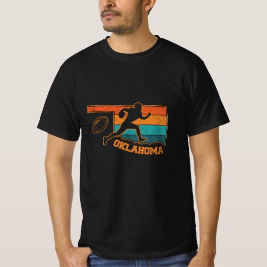 Oklahoma State Footbal Colorful Map T-shirt (Voorkant)