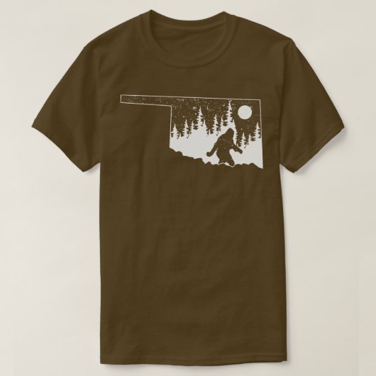 Oklahoma State Kaart Geschenken T-shirt (Design voorkant)