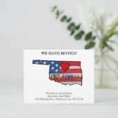 Oklahoma State Moving Announcement Kaarten (Staand voorkant)