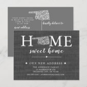 OKLAHOMA State Moving Announcement Post Kaart (Voorkant / Achterkant)