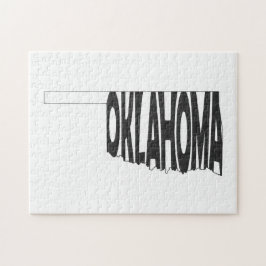 Oklahoma State Name Word Art Black Legpuzzel