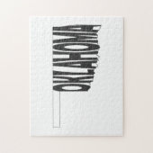Oklahoma State Name Word Art Black Legpuzzel (Verticaal)