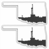 Oklahoma State Oilfield Boorinstallatie Uitsparing Sticker (Voorkant)