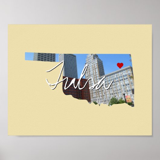 Oklahoma State Photo insert and town name Poster (Voorkant)