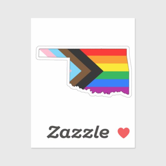 Oklahoma State Pride LGBTQ Progress Pride Sticker (Vel)