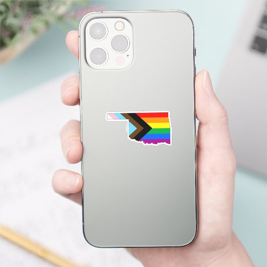 Oklahoma State Pride LGBTQ Progress Pride Sticker (Telefoon)