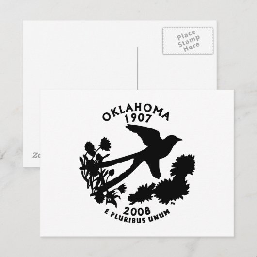 Oklahoma State Quarter Briefkaart (Voorkant / Achterkant)