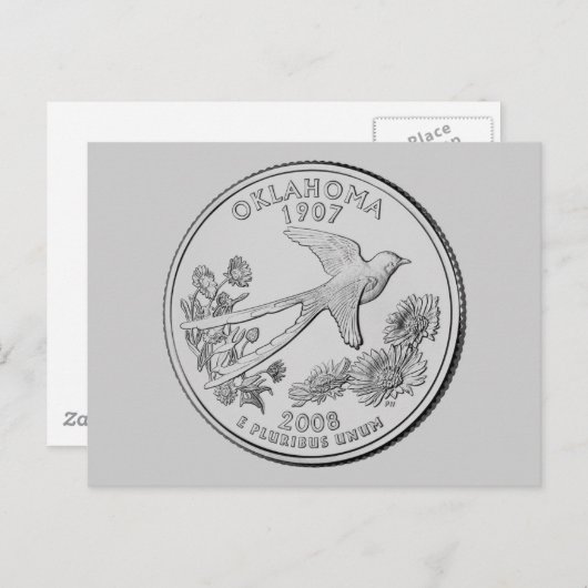 Oklahoma State Quarter Briefkaart (Voorkant / Achterkant)