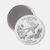 Oklahoma State Quarter Magneet (Voorkant / Achterkant)