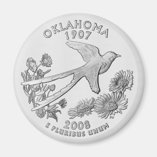 Oklahoma State Quarter Magneet (Voorkant)