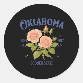 Oklahoma State Reizende Liefde Hometown Trip Souve Ronde Sticker