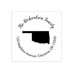 Oklahoma State return address rubberstempel