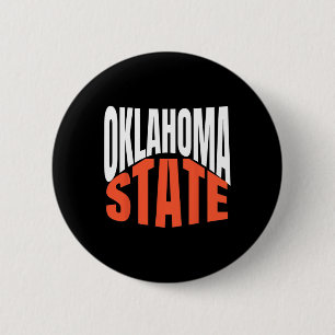 Oklahoma State Ronde Button 5,7 Cm