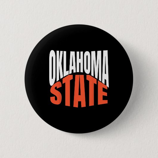 Oklahoma State Ronde Button 5,7 Cm (Voorkant)