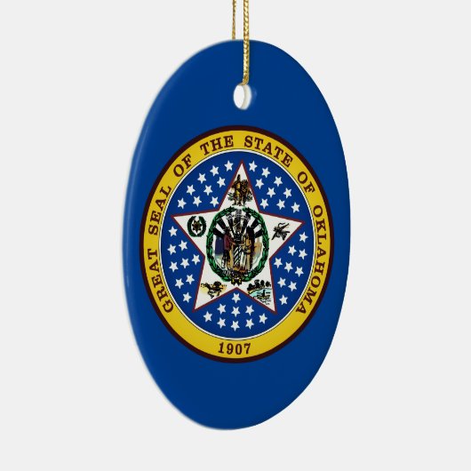 Oklahoma State Seal Keramisch Ornament (Rechts)
