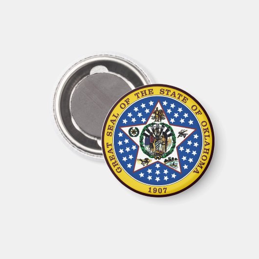 Oklahoma State Seal Magneet (Voorkant / Achterkant)