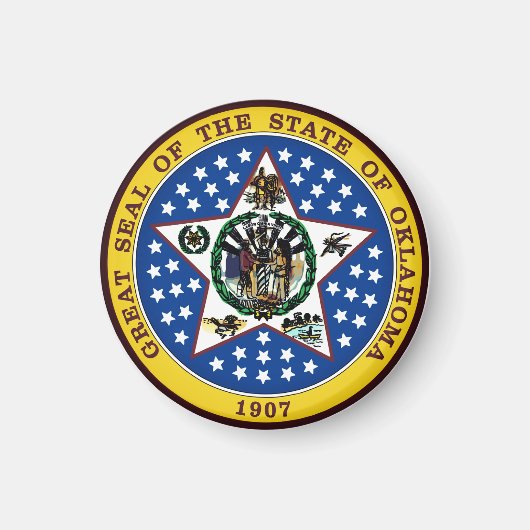 Oklahoma State Seal Magneet (Voorkant)