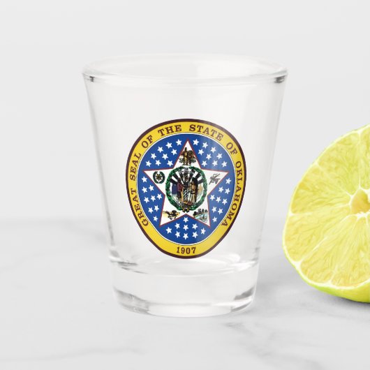 Oklahoma State Seal Shot Glas (Voorkant)