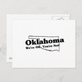 Oklahoma State Slogan Briefkaart (Voorkant / Achterkant)