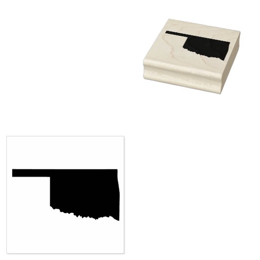 Oklahoma State Solid Rubber Art Stamp Rubberstempel (Gestempeld)