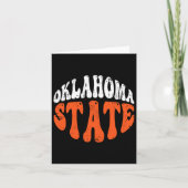 Oklahoma State T-shirt.retro Distressed Design Kaart (Voorkant)
