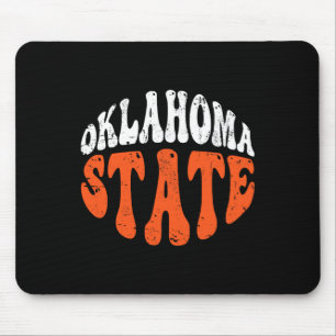 Oklahoma State Tee.retro Vintage Ongelukte Design Muismat