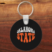 Oklahoma State Tee.retro Vintage Vervallen Ontwerp Sleutelhanger (Voorkant)