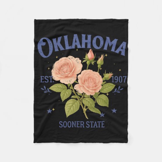 Oklahoma State Traveling Lover Hometown Trip Souve Fleece Deken (Voorkant)